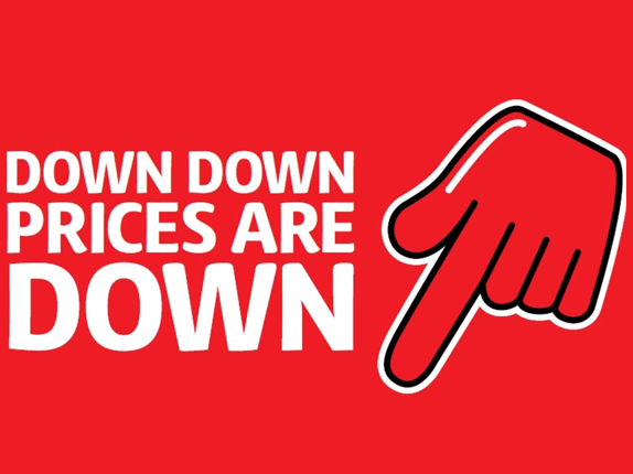 Image result for down down prices are down